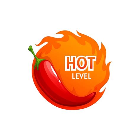 Premium Vector Burning Fire Flame Level Hot Chili Pepper Spicy