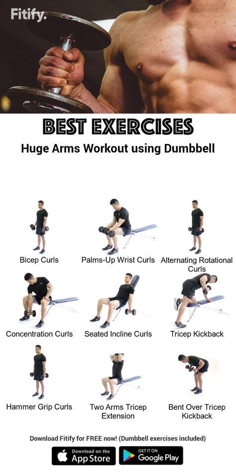 15 Best Dumbbell Workout At Home Images In 2020 Dumbbell Workout