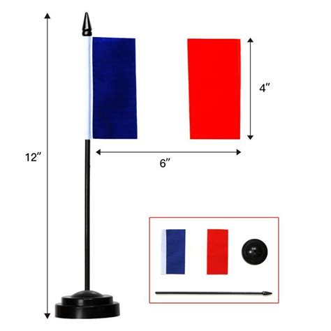 France Deluxe Desk Flag Set X Inch Anley Flags