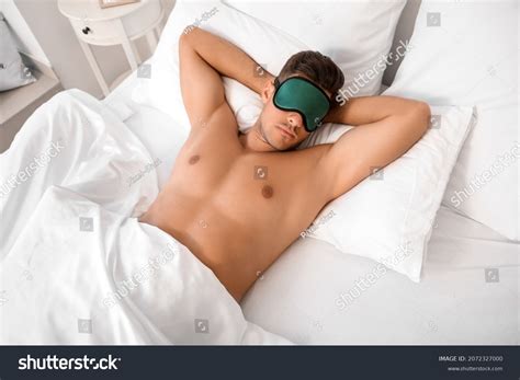 Handsome Naked Man Sleeping Bed Stock Photo Shutterstock