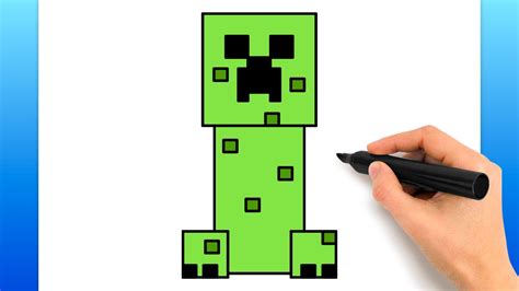 How To Draw Minecraft Creeper Easy Drawing Tutorial YouTube