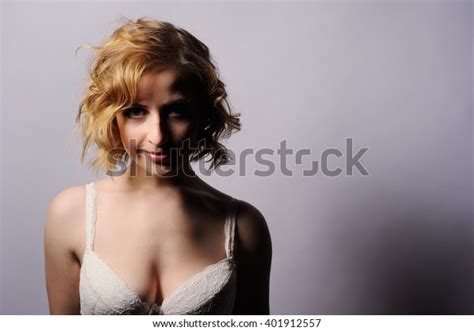 Sexy Woman Lingerie On Grey Background Stock Photo Shutterstock