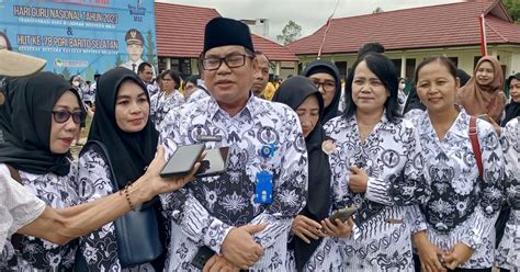 Pgri Barsel Gelar Upacara Hari Guru Nasional Dan Hut Pgri Ke