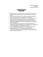 Deposition Preparation Guidelines: Rule 1.310 Overview | Course Hero 