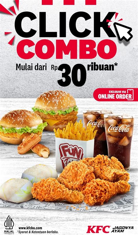 Promo Kfc Terbaru 2024 Paket Kfc Click Combo Isi Burger Ayam Cola