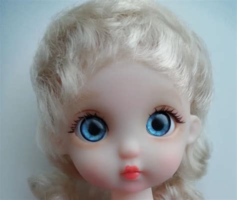 Fashion BJD Doll Nude Movable Joints Matte Face Blue Eyes Blonde Hair Toy New EBay