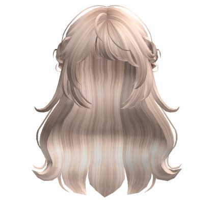 Wavy Braided Half Up Hair Platinum Blonde Roblox