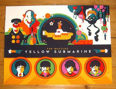 Beatles Yellow Submarine Animation Print Official Tom Whalen Mondo