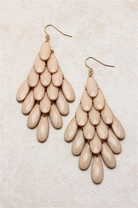 Nude Sedona Chandelier Earrings Nude Earrings Fashion Earrings Chandelier Earrings