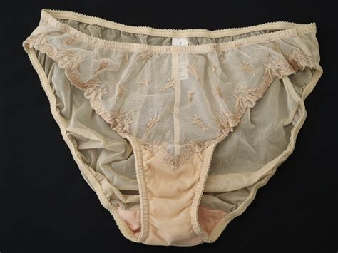 Victoria S Secret VTG 90s Sheer Embroidere Bikini Pan Gem