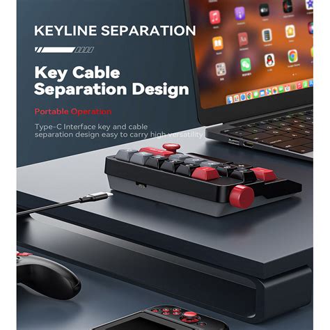 Jomaa Portable Joystick Mechanical Keyboard Full Hot Swappable Key Usb C Rgb Backlight Wired