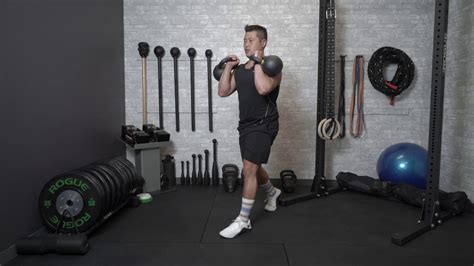 Double Kettlebell Rack Split Squat Youtube