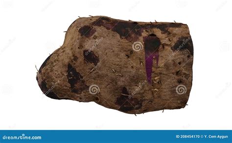 Rotating Half Purple Yam On White Background 02a Looping Stock Footage