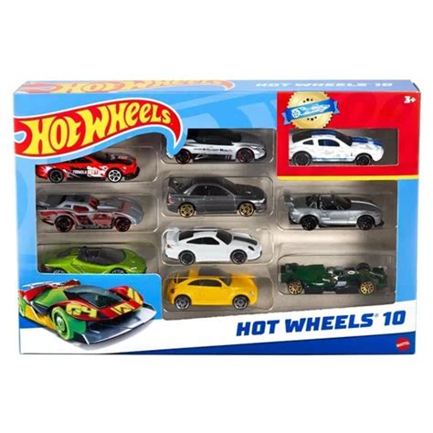 JUGUETE AUTOS PACK 10 COLECCIÓN ESCALA 1 64 HOT WHEELS
