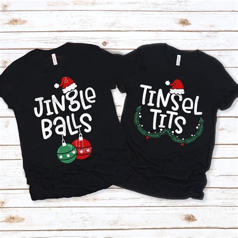Jingle Balls SVG Tinsel Tits SVG Funny Christmas Couples Etsy