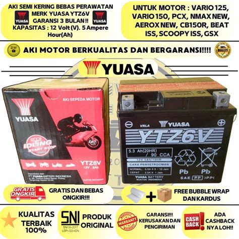 Jual Aki Motor Vario Nmax New Pcx Cb R Ytz V