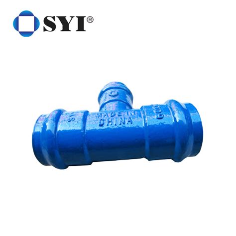 Syi Blue Awwa C Ductile Iron Pipe Fitting Pn For Pvc Pipe China