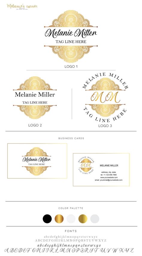 Damask Logo Logo Design 281 Etsy