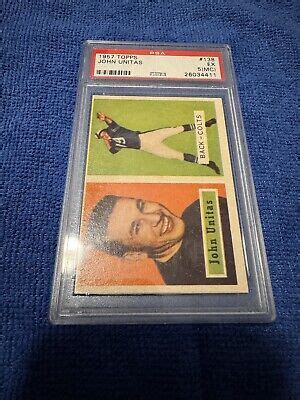 Topps Football John Johnny Unitas Rookie Card Graded Psa Ex