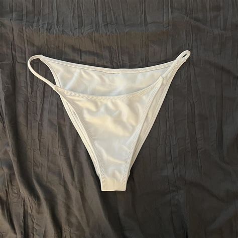 White Bikini Bottoms Great Quality No Tag I Think Depop