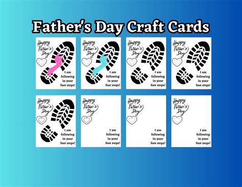 diy printable fathers day foot print craft  kids happy fathers day