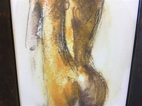 Modern Female Nude Painting With Large Burl Wood Frame For Sale At Stdibs