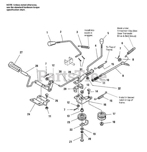 Simplicity 1693324 Simplicity Regent 38 Lawn Tractor 14hp Drive Controls Group Gear Models