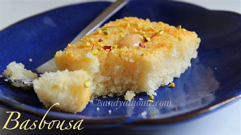 Basbousa Eggless Basbousa Arabic Semolina Cake Sandhya S Recipes