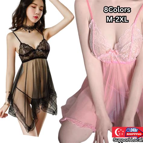 L L Lingerie Women Sexy Dress Transparent Erotic Chemise Sheer Babydoll For Sex Plus Size