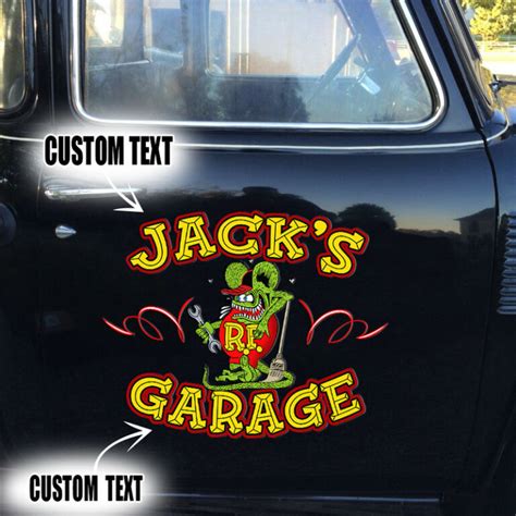 Rat Fink Hot Rod Garage Layers Decals For Car Door Dingmun