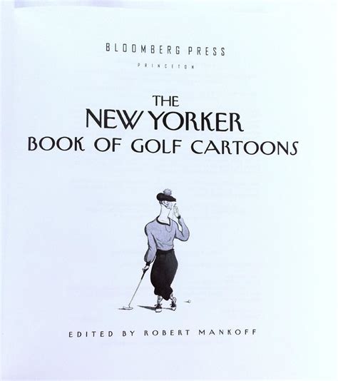 Attempted Bloggery The New Yorker Book Of Golf Cartoons Signed By Bob Mankoff With A Drawing