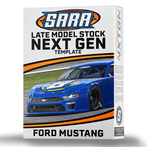 Late Model Stock Mustang Template Sim Auto Racing Association