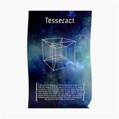 Tesseract Poster For Sale By Coolmathposters Redbubble