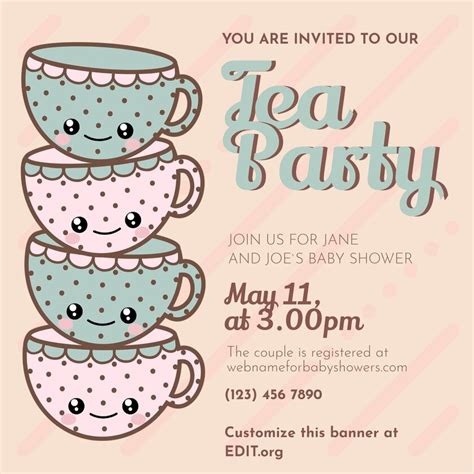 Free Printable Tea Party Invitation Templates