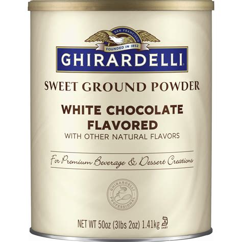 Amazon.com : Ghirardelli Sweet Ground White Chocolate Flavor Powder, 3.