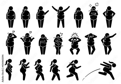 Fat Woman Silhouette Clip Art