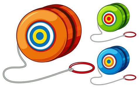 Yoyo in three different colors 607546 Vector Art at Vecteezy