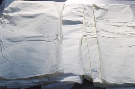 Unbleached Cotton Sheeting Lot Of Vintage Fabric For Quilting