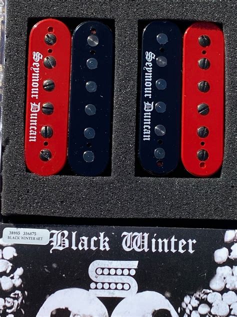 Seymour Duncan Black Winter Black Red Zebra Humbucker Pickup Set Ebay