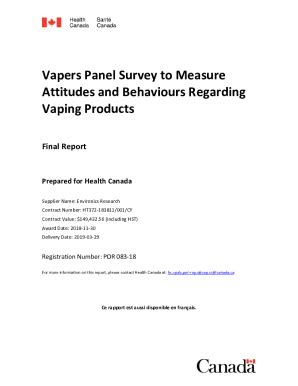 Fillable Online Publications Gc Vapers Panel Survey To Measure