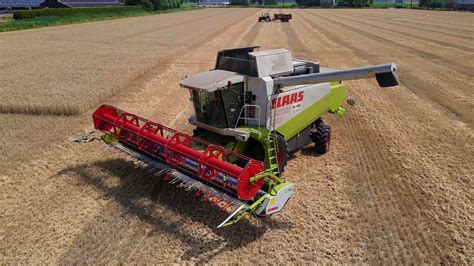 Tarwe Dorsen Wheat Harvest Weizenernte Claas Lexion