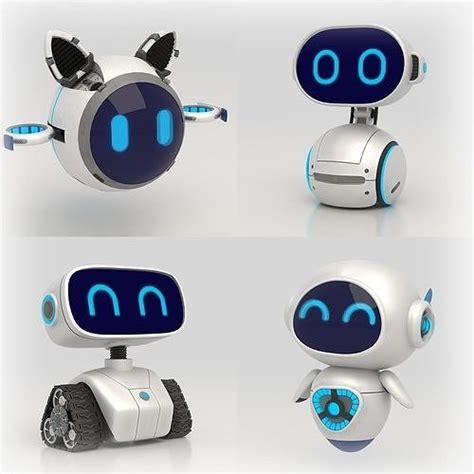 3D model Cute set of Robots VR / AR / low-poly | CGTrader