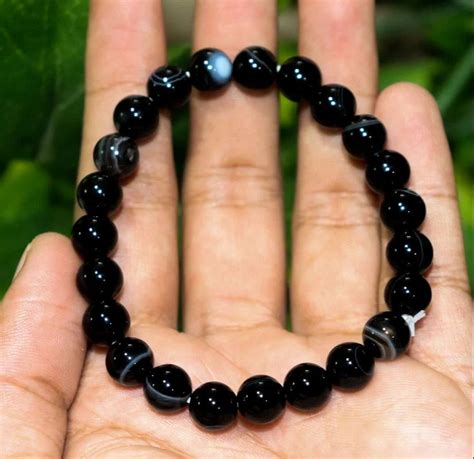 Black Onyx Mm Beads Bracelets Size Free Size At Rs Piece In