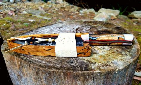 Chef S Knife With Mammoth Tooth And Antler Handle In An Open Spalted