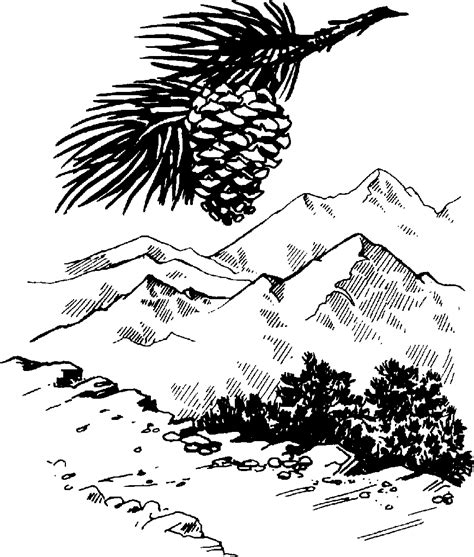 Mountain Black And White Hills Clipart Black And White Free Clip Art