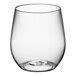 Visions 12 Oz Heavy Weight Clear Plastic Stemless Wine Glass 16 Pack