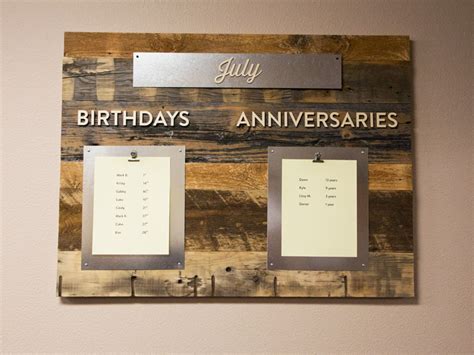 Make a Reclaimed Wood Office Birthday Board | Woodland Articles