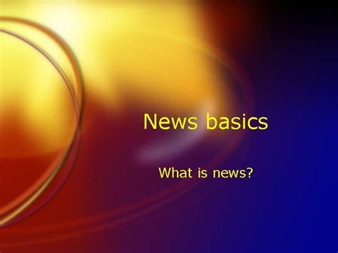 news basics   news   news