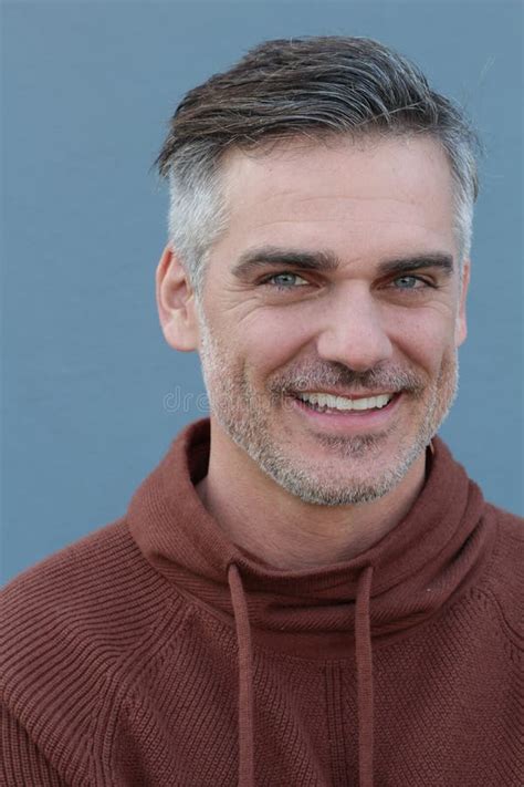 Mature Handsome Caucasian Man Smiling Stock Image Image Of Lifestyles Headshot