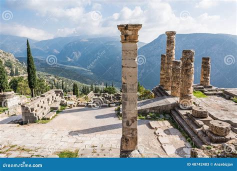 Ruins of an ancient temple stock image. Image of architecture - 48742483